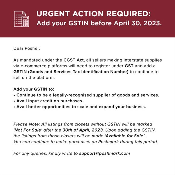 Urgent Action Required: Add your GSTIN before April 30, 2023. - Picture 3 of 3